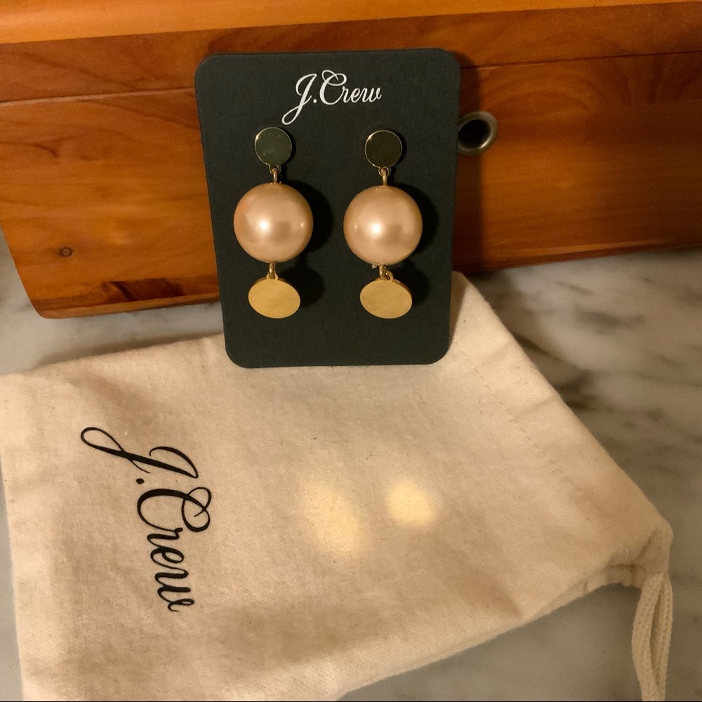 NWT J. Crew Pearl Drop Earrings